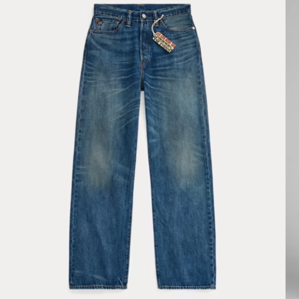 NWT RRL Double RL Classic High Rise Boy Fit Straight Leg Jean